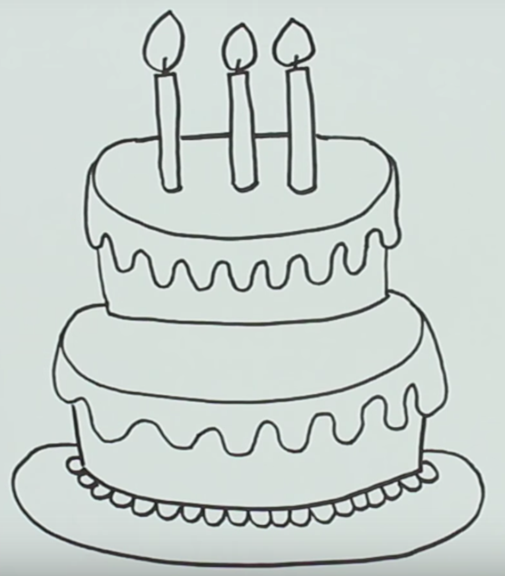 Рисунок торта для срисовки. Торт рисунок для детей карандашом. Рисунок торта на день рождения карандашом. Рисунки тортиков для срисовки. Что можно нарисовать на день рождения легкое