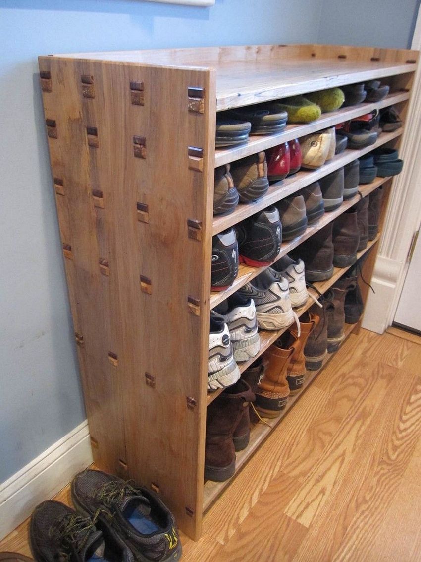 Типы и размеры полок для обуви