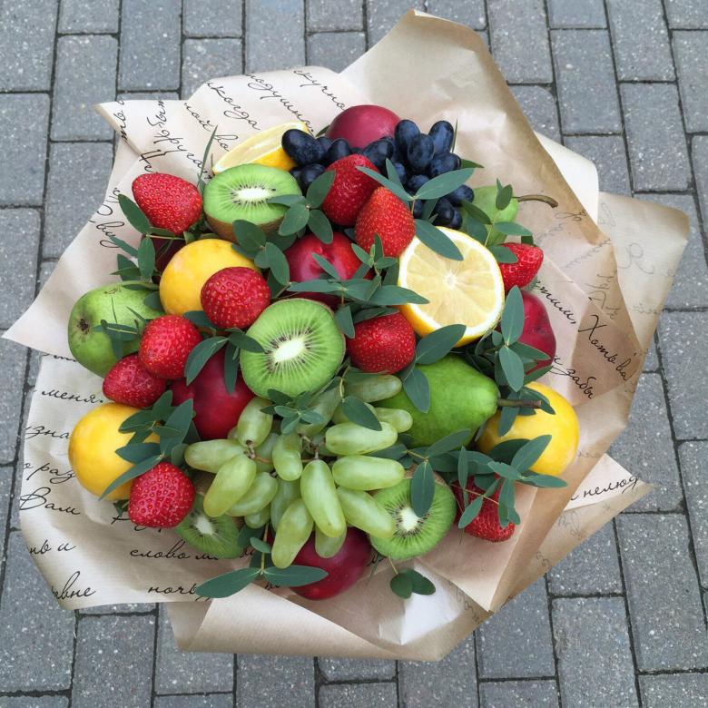 Букет из фруктов своими руками (84 фото) - пошаговые мастер-классы посозданию простых фруктовых букетов