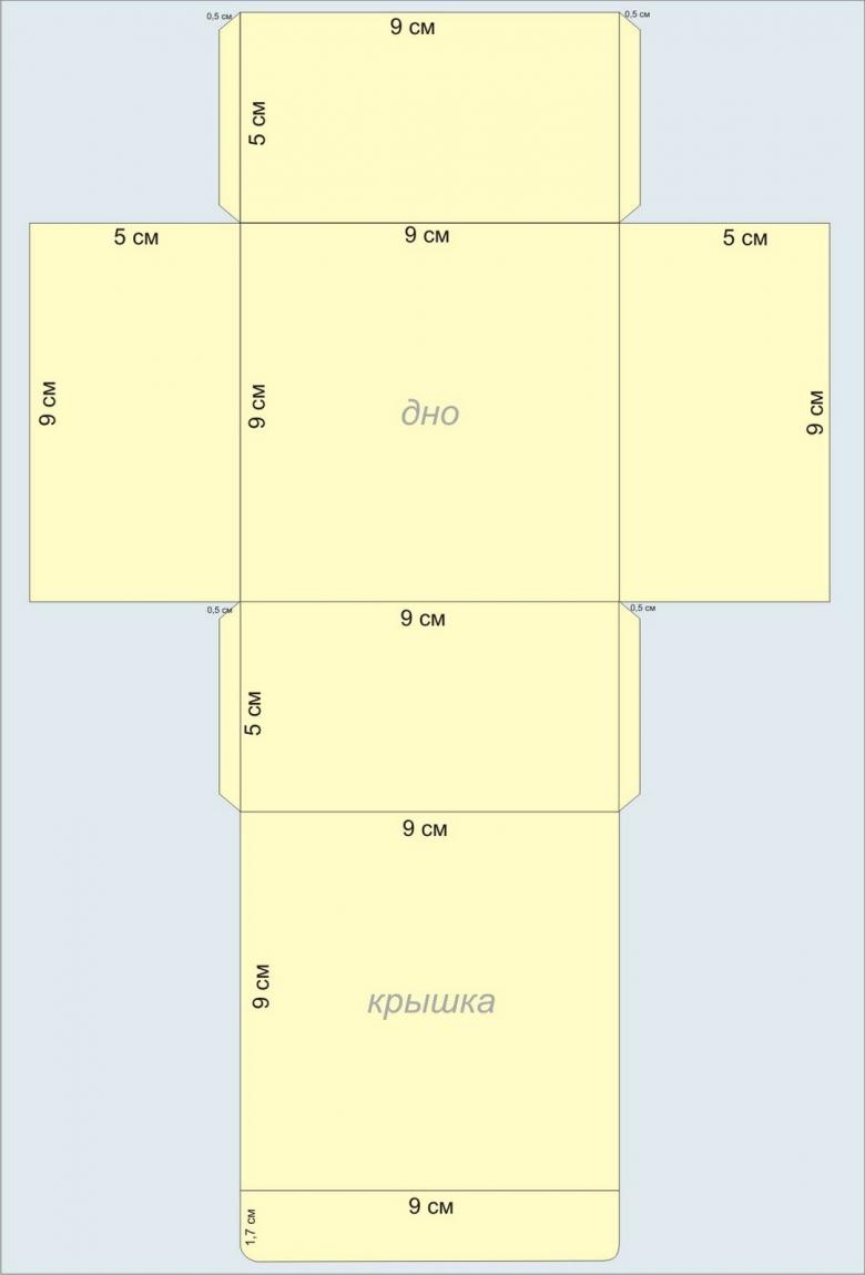 Схемы параллелепипеда из бумаги для склеивания: готовые шаблоны с размерами