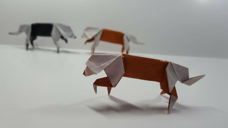 origami sobaka 8